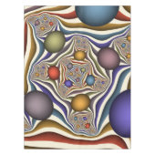 Farbenfrohe moderne Kunst des Abstrakten Fraktals Tischdecke (Vorderseite)
