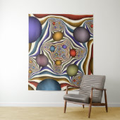 Farbenfrohe moderne Kunst des Abstrakten Fraktals Wandteppich (Beispiel)