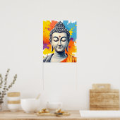 Farbenfrohe moderne Kunst | Gautama Buddha Poster (Küche)