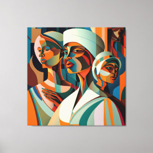 Farbenfrohe moderne Kunstgalerie Leinwanddruck