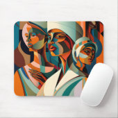 Farbenfrohe moderne Kunstgalerie Mousepad (Mit Mouse)