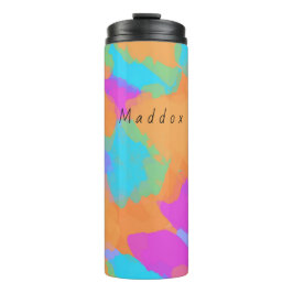 Farbenfrohe, moderne künstlerische Muster Thermal  Thermosbecher