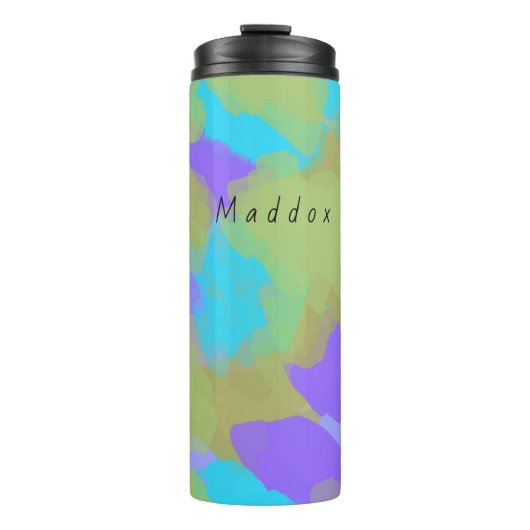 Farbenfrohe, moderne künstlerische Muster Thermal  Thermosbecher (Vorderseite)