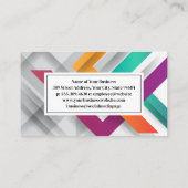 Farbenfrohe, moderne Linien | Kreatives Abstrakt Visitenkarte (Rückseite)