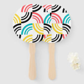 Farbenfrohe, moderne, lustige, fröhliche geometris fächer (Vorne und Hinten)