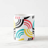 Farbenfrohe, moderne, lustige, fröhliche geometris kaffeetasse (Mittel)