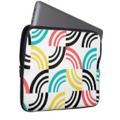 Farbenfrohe, moderne, lustige, fröhliche geometris laptopschutzhülle (Vorne Rechts)