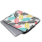 Farbenfrohe, moderne, lustige, fröhliche geometris laptopschutzhülle (Vorne Knopf)