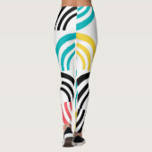 Farbenfrohe, moderne, lustige, fröhliche geometris leggings (Rückseite)