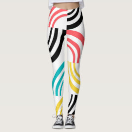Farbenfrohe, moderne, lustige, fröhliche geometris leggings