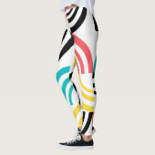 Farbenfrohe, moderne, lustige, fröhliche geometris leggings (Links)