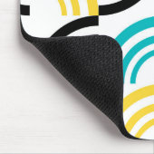 Farbenfrohe, moderne, lustige, fröhliche geometris mousepad (Ecke)