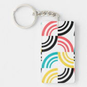 Farbenfrohe, moderne, lustige, fröhliche geometris schlüsselanhänger (Vorderseite)