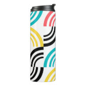 Farbenfrohe, moderne, lustige, fröhliche geometris thermosbecher (Nach links gedreht)