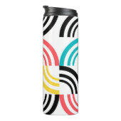 Farbenfrohe, moderne, lustige, fröhliche geometris thermosbecher (Nach rechts gedreht)