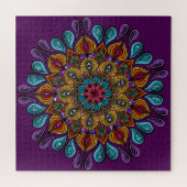 Farbenfrohe Moderne Mandala Trippy Psychedelic Hip Puzzle (Horizontal)