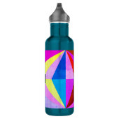 Farbenfrohe moderne mehrfarbige geometrische Geome Edelstahlflasche (Rechts)