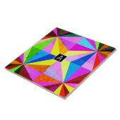 Farbenfrohe moderne mehrfarbige geometrische Geome Fliese (Seite)