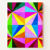 Farbenfrohe moderne mehrfarbige geometrische Geome Notizbuch (Rückseite)