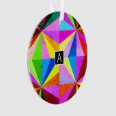 Farbenfrohe moderne mehrfarbige geometrische Geome Ornament (Vorderseite)