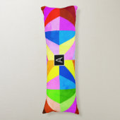 Farbenfrohe moderne mehrfarbige geometrische Geome Seitenschläferkissen (Vorderseite Vertikal)