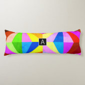 Farbenfrohe moderne mehrfarbige geometrische Geome Seitenschläferkissen (Vorderseite)