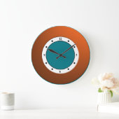 Farbenfrohe, moderne, metallische Orangenrahmen fü Große Wanduhr (Zuhause)