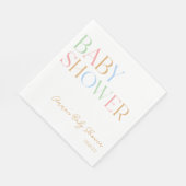 Farbenfrohe moderne Minimal Minimalistische Babydu Serviette (Ecke)