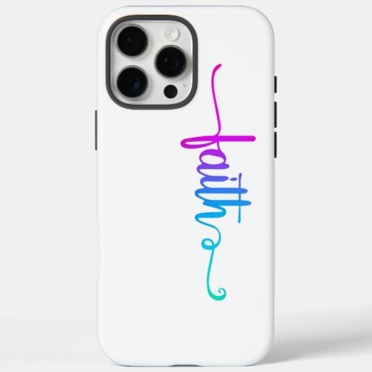 Farbenfrohe moderne Minimalistische Faith iPhone Case-Mate iPhone Hülle (Rückseite)