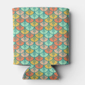 Farbenfrohe moderne moderne geometrische Fischskal Dosenkühler (Rückseite)