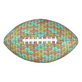 Farbenfrohe moderne moderne geometrische Fischskal Football (Vorderseite)