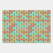 Farbenfrohe moderne moderne geometrische Fischskal Geschenkpapier Set (Vorderseite 3)