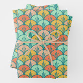 Farbenfrohe moderne moderne geometrische Fischskal Geschenkpapier Set (Beispiel)