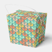 Farbenfrohe moderne moderne geometrische Fischskal Geschenkschachtel (Rückseite)