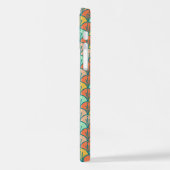 Farbenfrohe moderne moderne geometrische Fischskal iPhone Hülle (Linke Seite)