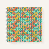 Farbenfrohe moderne moderne geometrische Fischskal Notizblock (Vorderseite)