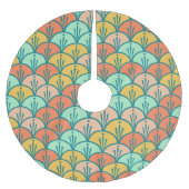 Farbenfrohe moderne moderne geometrische Fischskal Polyester Weihnachtsbaumdecke (Vorderseite)