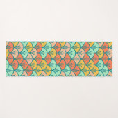Farbenfrohe moderne moderne geometrische Fischskal Yogamatte (Vorderseite (Horizontal))