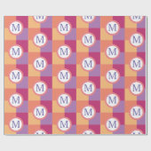 Farbenfrohe, moderne Monogramm Geschenkpapier (Flach)