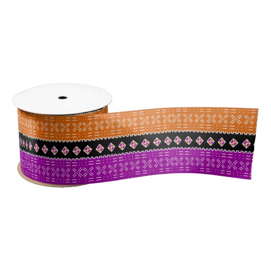 Farbenfrohe moderne Mud Cloud Design Satin Ribbon Satinband (Spule)