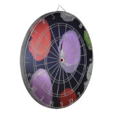 Farbenfrohe moderne Muster Polka Dot Art Printing Dartscheibe (Vorderseite Links)