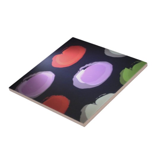 Farbenfrohe moderne Muster Polka Dot Art Printing Fliese (Seite)