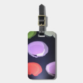 Farbenfrohe moderne Muster Polka Dot Art Printing Gepäckanhänger (Vorderseite vertikal)