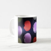 Farbenfrohe moderne Muster Polka Dot Art Printing Kaffeetasse (Vorderseite Links)