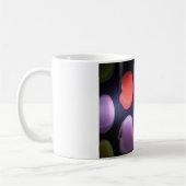 Farbenfrohe moderne Muster Polka Dot Art Printing Kaffeetasse (Links)