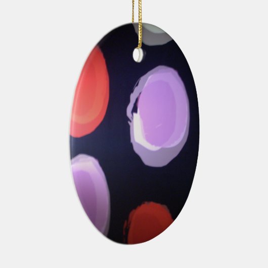 Farbenfrohe moderne Muster Polka Dot Art Printing Keramik Ornament (Rechts)