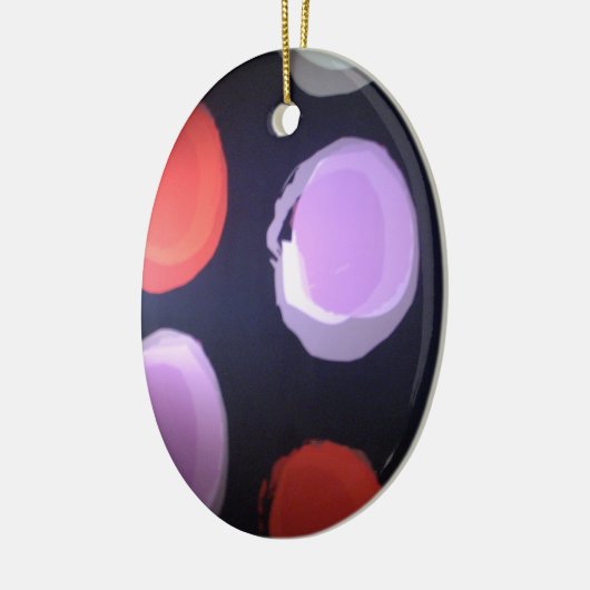 Farbenfrohe moderne Muster Polka Dot Art Printing Keramik Ornament (Links)