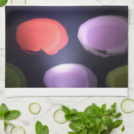 Farbenfrohe moderne Muster Polka Dot Art Printing Küchentuch (Gefaltet)