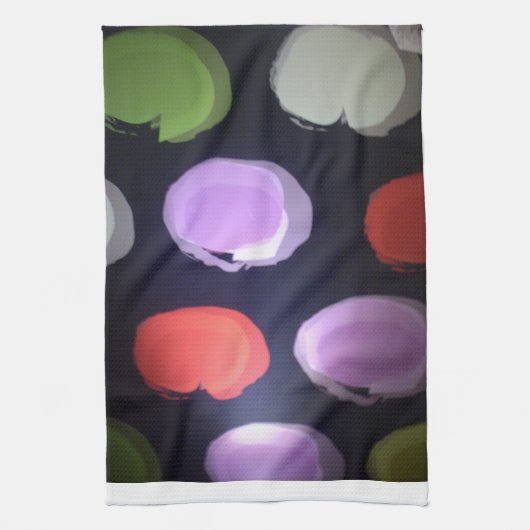 Farbenfrohe moderne Muster Polka Dot Art Printing Küchentuch (Vertikal)