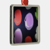 Farbenfrohe moderne Muster Polka Dot Art Printing Ornament Aus Metall (Rechts)